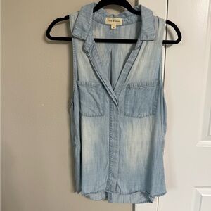 Cloth & Stone Sky Blue Sleeveless Top